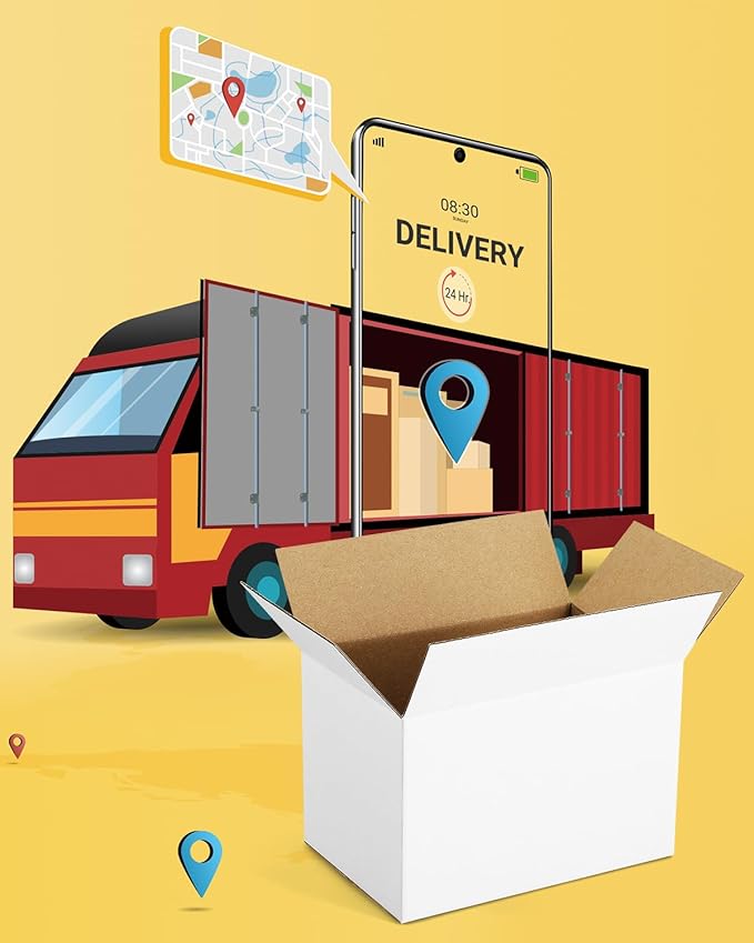 40-Pack-Small-Shipping-Boxes-6x4x4, Corrugated-Cardboard-Boxes-for-Packaging-Small-Business, White-Boxes-Mailers