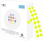 PARLAIM 0.25 Inch Color-Code Dot Stickers,1000 Stickers Roll Coding Label Sticker for Office,Student Classroom(Fluorescent Yellow)