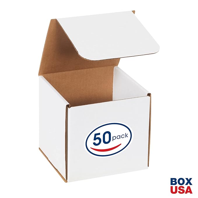BOX USA Shipping Boxes Small 6"L x 6"W x 6"H, 50-Pack | Corrugated Cardboard Box for Packing, Moving and Storage