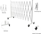 Metal Expandable Barricade Gate, Aluminum Folding Mobile Safety Barrier 130in - Lightweight Durable Design, Adjustable Stability, Ideal for Driveway Security