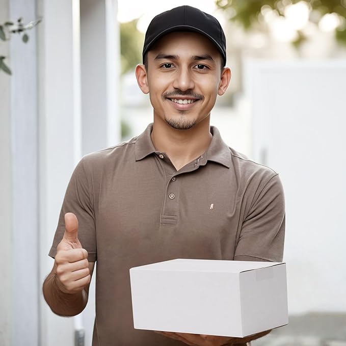 Calenzana 12x4x3 Shipping Boxes Set of 40, White Corrugated Cardboard Box for Mailing Packing Gifts Small Business