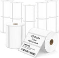 4" x 2" Direct Thermal Labels, Strong Adhesive Barcode & Return Address Stickers Compatible with Zebra, Rollo, Munbyn & Most Desktop Thermal Printers (12 Rolls / 9,000 Labels), TRSTGIX