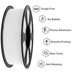 GEEETECH 6KG 3D Printer Filament Bundle - White PLA Filament 1.75mm ±0.02mm (6 Spools, 1KG Each) - High Precision, Low Warping, 3D Printing Filament Fits Most FDM 3D Printers