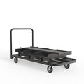 Montour Line Vertical Stanchion Storage Cart - Efficiently Organize 18 Posts with Ease