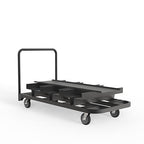 Montour Line Vertical Stanchion Storage Cart - Efficiently Organize 18 Posts with Ease