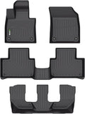 HAFIDI® Floor Mats Fit for 2021-2025 Volvo XC90 Recharge 7 Seats All Weather Protection TPE Anti-Slip Automotive Floor Liners, Fits 1st & 2nd & 3rd Row Full Set Custom Accessories, Black
