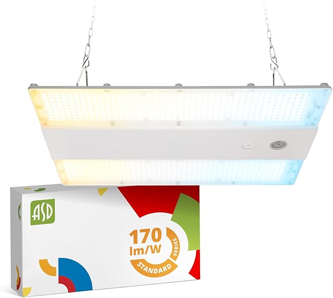 ASD LED Linear High Bay Light Fixture, Commercial Shop Lighting | 3CCT, Dimmable, Power Adjustable, DLC Premium, UL Listed | 220W 34000LM 3500-5000K 200-480V | Warehouse, Garage, Workshop Lamp | White