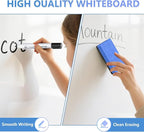 Magnetic Dry Erase Whiteboard - 40 x 72 Inch White Board - Large Wall-Mounted Board with Silver Aluminum Frame, 1 Magnetic Eraser, 2 Pens, Detachable Marker Tray, 6 Magnets