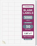 NextDayLabels – 1.5" x 1" Rectangular Sticker Labels for Printer - White Laser/Inkjet Printer Labels Return Address Labels Shipping Label Stickers (100 Sheets, 50 Per Sheet, 5000 Labels)
