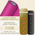 PerkHomy 24" x 2,400" (200') Rose Red Kraft Paper Roll for Craft Bulletin Board Paper Art Table Covering Crafting Gift Wrapping Bouquet Packing Parcel 80GSM 55LB (Rose Red, 24" x 200')