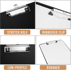 MIVIDE 30 Pack Black Clipboards, Black Plastic Clipboards, Plastic Office Clipboard 12 x 8.7 Inch Letter Size for Classroom, Teacher, School, Home, Office Supply