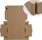 50 Pack 6x4x1 Inches Small Shipping Boxes, Brown Corrugated Cardboard Boxes, Moving Mailing Packing Box