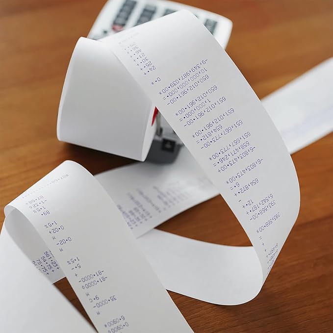 2 1/4"x50' Thermal Paper, FungLam Receipt Paper, POS Cash Register Papers, 2 1/4"x50' Thermal Paper for POS Cash Receipt Printers for Credit Card Terminal, Clover/Square/Verifone Printers, 50 Rolls.