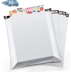 Metronic Poly Mailers 24×24 50 Pcs Large Shipping Bags for Clothes Plastic Mailers Strong Self Seal Adhesive Shipping Envelopes for Small Business Tear-resistant Mailer Bags Mailing Envelopes White