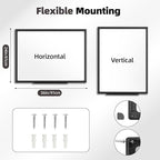 VUSIGN 36'' x 24'' Magnetic White Board for Wall, Dry Erase Board with Black Aluminium Frame, Hanging Whiteboard for Office, Home, Meeting - Accessories Included