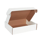Box USA 16" Deluxe Shipping Boxes 16"L x 12"W x 4"H, 50-Pack - White Box Mailers for Packaging, Storage, Gifts or Bulk Business Orders