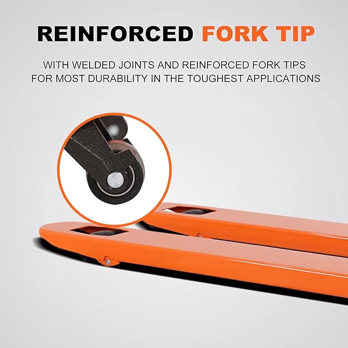 Tory Carrier Pallet Jack 5500 Lb. Capacity, Manual Pallet Truck 21 x 48 Forks Standard Duty Hand Trucks