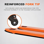 Tory Carrier Manual Pallet Jack 5500 Lb. Capacity, Industrial Pallet Truck 48 × 27" Fork Size Standard Heavy Duty Hand Trucks with PU Wheels