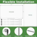 Lockways Dry Erase Board 96 x 48 Inch, Large 4 x 8 Magnetic White Board Pack of 2, Aluminium Frame Whiteboard with Marker Tray for School, Office and Home