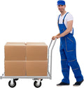 36"x24" Heavy Duty Platform Truck Cart, 2000lbs Capacity Steel Flatbed Cart with Front Handle & Side Hanldes, Industrial Grade Steel Hand Push Dolly Cart for Garden, Warehouse＆Yard