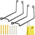 2 Pack Caution Wet Floor Safety Sign Hanger, Wall Mount Sign Hangers with 10 Signs Capacity(Total), Stainless Steel for Easy Installation, Ideal for Commercial Use, Schools, Hospitals