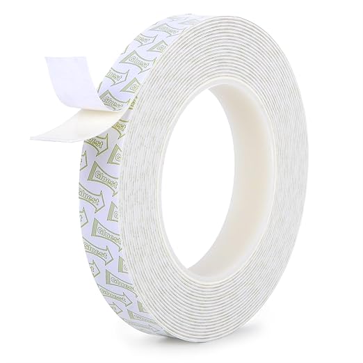 Damage Free Double Sided Tape 3/4in x 20ft, Removable Picture Hanging Strips Residue Free, Heavy Duty Mounting Tape, Wall Adhesive Strips Foam Tape Roller for Poster Carpet Rug Art Craft