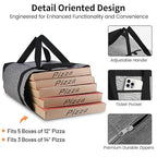 Insulated Cooler Bag, 1PK Insulate Tote Bag for Grocery Shopping, Cooler Bags Insulated for Travel/Picnic, Pizza/Food Delivery Bag to Keep Food Cold/Hot (Cationic Cloth, Non-Waterproof, Grey)