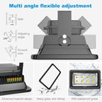 400W Outdoor LED Flood Light, 40000LM Super Bright, 110-285V, IP66 Waterproof, 6000K Daylight White Security Lights,Lighting for Playground Yard Stadium Lawn Ball Park