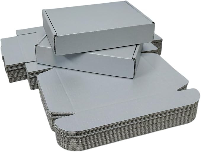 20 Pcs 15.8 x 10.2 x 2 inches Shipping Boxes for Small Business Cardboard Corrugated Mailer Boxes for Shipping Packaging Holidays Craft Gifts Giving Products (Silver, 15.8 x 10.2 x 2")