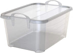 Life Story 24 Pack Light Duty Stackable Storage Bin, 55 Quart Home Organizer, Versatile Lightweight Locking Bins with Carrying Handles, Clear