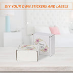 HORLIMER 4x4x2 inches Shipping Boxes Set of 100, White Corrugated Cardboard Box Literature Mailer