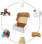 9x6x4 inch Shipping Boxes Set of 25，White Corrugated Cardboard Box for Mailing Literature Mailer Small Business Packing Gifts Shipping Packaging Craft Gifts Digest Size Book Giving Products