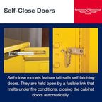 Eagle American Made 16 Gallon F﻿lammable Liquid Storage Cabinet, Self-Close Space Saver Fireproof Cabinet for Schools, Garages, Manufacturing Facilities, 23" x 18" x 44", 1905X