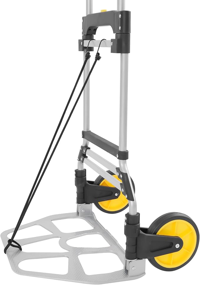 Folding Stair Climbing Cart Trolley 309 Lbs Capacity, Heavy Duty Aluminum Hand Truck Dolly Cart W/Wheel & Telescoping Handle for Home, Moving, Groceries, Warehouse