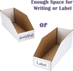 EXYGLO Cardboard Boxes, Pack of 35 Corrugated Storage Bins 12x4x4.5inch Pantry Organizer Bins for Shelves Garage Office Organization