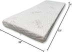 Foamma 5” x 30” x 72” High Density Foam Bunk Mattress, Organic Cotton Cover, Made in USA, Comfortable, CertiPUR-US Certified