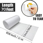 12"x 140'Foam Wrap Rolls for Moving Packing Foam Roll Packing Materials Shipping Packing Moving Supplies, Thick Cushion packaging wraps for Protect Glasses,Fragile Items,Dishes (2 PACK-30 * 25M)