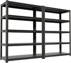 72''H Garage Shelving Heavy Duty,2500LBS Storage Shelves,5-Tier Adjustable Metal Shelve Storage Shelf Rack, Industrial Shelving Unit for Garage,Warehouse, Basement (35" W x 15.7" D x 72" H) 2PC