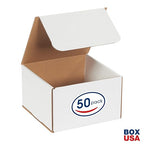 Box USA BM885 8"L x 8"W x 5"H, White (Pack of 50)