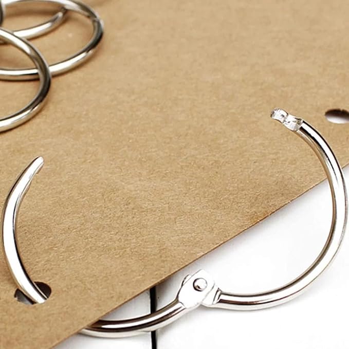 OWLKELA 2 Inch 15 Pack Loose Leaf Binder Rings, Keychain Key Ring with Metal Nickel Plated for Index Cards, Ideal for School, Home, or Office
