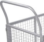 Platform Truck Cart with Cage, 440.92Lbs Capacity Grocery Dolly Heavy Duty Cart with 4 Wheels for Distribution Centers and Warehouses 39.4 x 23.6 x 37 Inch