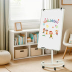 Mobile Dry Erase Board – 40x28 inches Height Adjustable Magnetic Portable Whiteboard Stand Easel White Board Flipchart Easel Board with 25 Sheets Paper Pad (40''x28'' White)