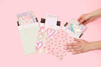 6x9 Designer Poly Mailer 100 Pack Heavy Duty Waterproof Self Seal Shipping Bags for Small Business Large Mailing Envelopes Bulk Tear Resistant Cute Packaging Happy Hearts