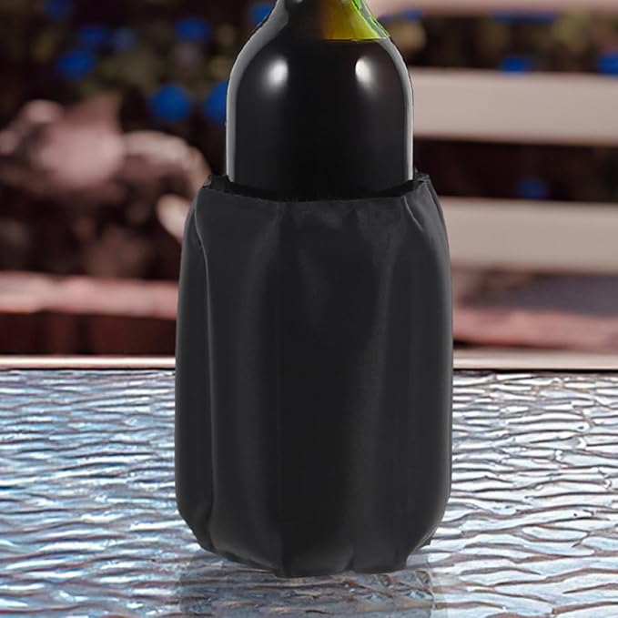 2Pcs Reusable Wine Cooler Sleeve Leakproof Insulated Gel Ice Packs for Wine and Beer Bottles Portable Bottle Cooler Bags for Camping and Outdoor Use