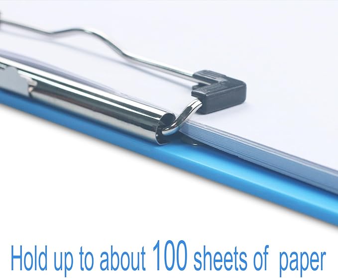 Acocony 11x17 Clipboard Double Clip Extra Large Clipboard Low Profile Clip 11 x 17 Clipping Board Plastic Blue Pack of 2