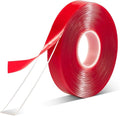 Double Sided Tape Heavy Duty - 1/2" 10' Acrylic Strong Adhesive Removable Double Sided Mounting Tape Clear for Carpet Fix/Home Office Wall/DIY Crafts/Poster/LED Lights/Car Glass Decor