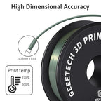 Geeetech Silk PLA Filament 1.75mm for 3D Printer, Dark Green Metal-Like Shiny PLA Filament 1kg (2.2lbs) Spool, Dimensional Accuracy +/- 0.02 mm, Metallic Silk Bronze