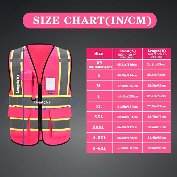 AYKRM Custom Logo Personalised Printed High Visibility Reflective 2 two tone work construction Safety Vest