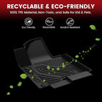 LASFIT Floor Mats & Cargo Mat for Mazda 3 2018 2017 2016 2015 2014 (Only Fits Hatchback, Not Fits Sedan) All Weather TPE Floor Liners Front & Rear Row Full Set Car Mats Accessories - Black