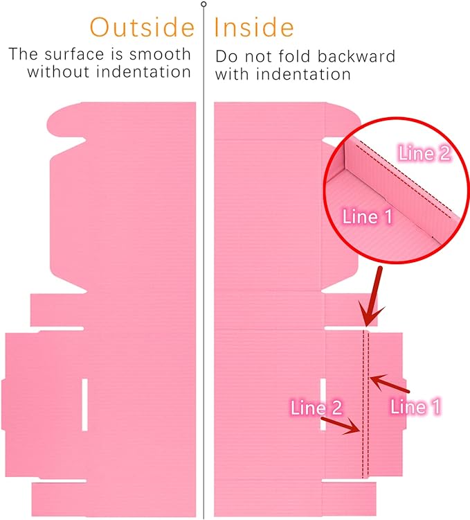 6x4x4 inches Small Shipping Boxes Set of 25 - Pink Mailer Corrugated Cardboard Boxes for Shipping Packaging Mailing Products